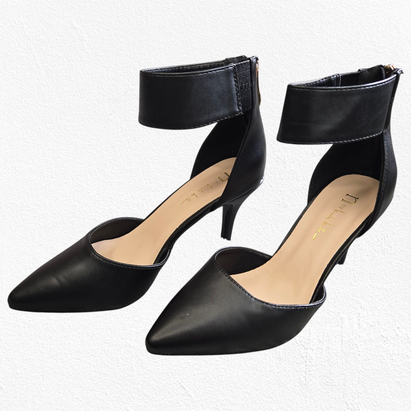 Nicole Miller Nicole Miller Black Pointed Toe Ankle Strap Heels Size 6.5 Size US 6.5 / IT 36.5 - 15 Thumbnail