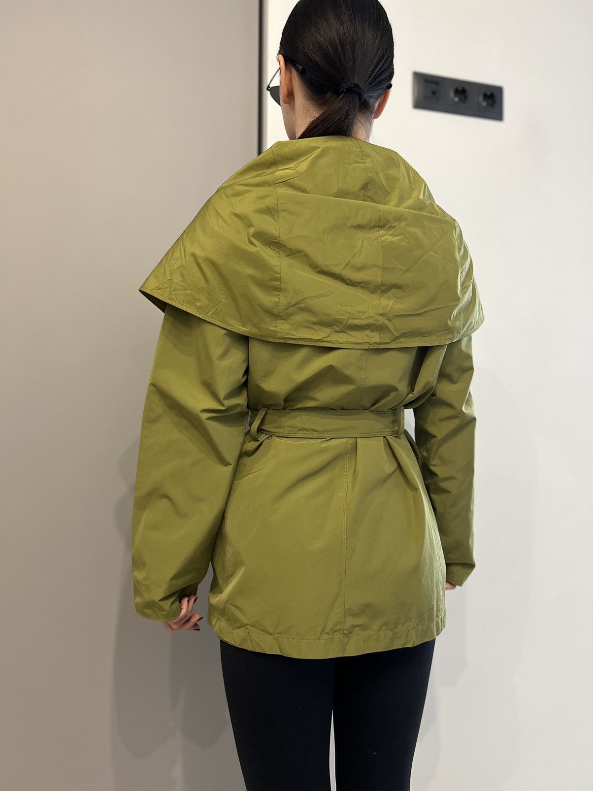 Max Mara Max Mara Rainwear Green Belted Wrap Coat Open Front Jacket Size M / US 6-8 / IT 42-44 - 13 Thumbnail