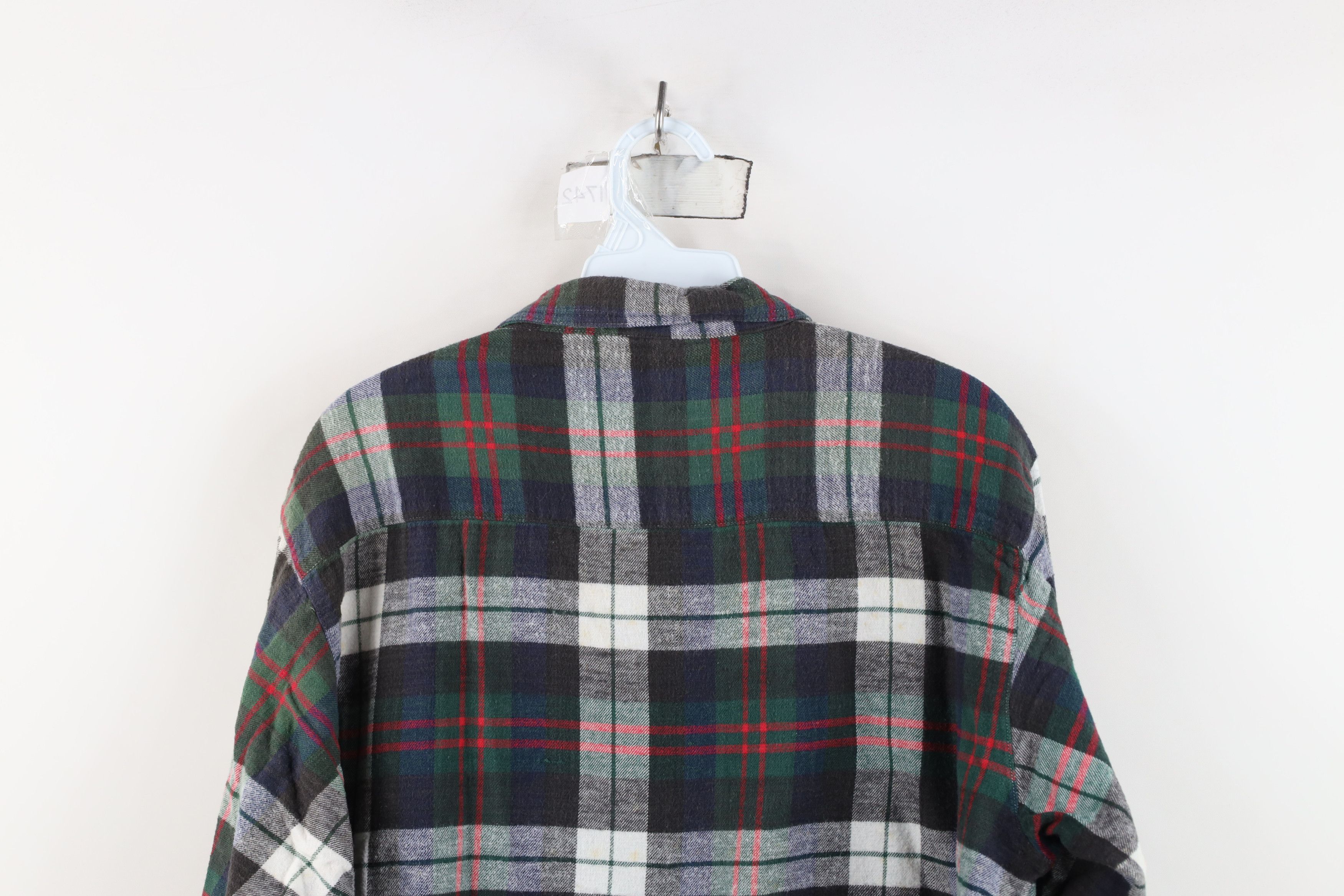 Vintage Vintage 90s Streetwear Flannel Collared Button Shirt Size L / US 10 / IT 46 - 15 Thumbnail