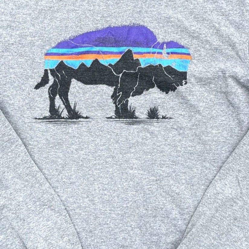 Patagonia Patagonia Fitz Roy Bison Back Logo Responsibili-Tee Long Sleeve Shirt Gray Size S Size US S / EU 44-46 / 1 - 5 Thumbnail
