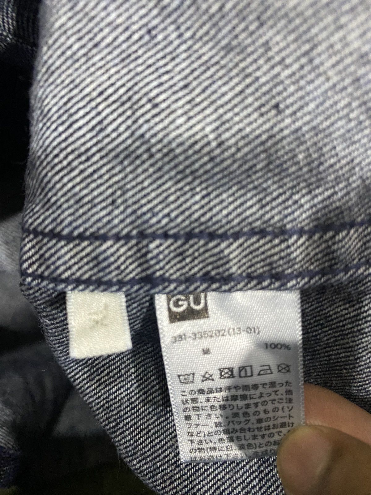 GU GU Blue Denim Jacket Big Size Size US XL / EU 56 / 4 - 7 Thumbnail