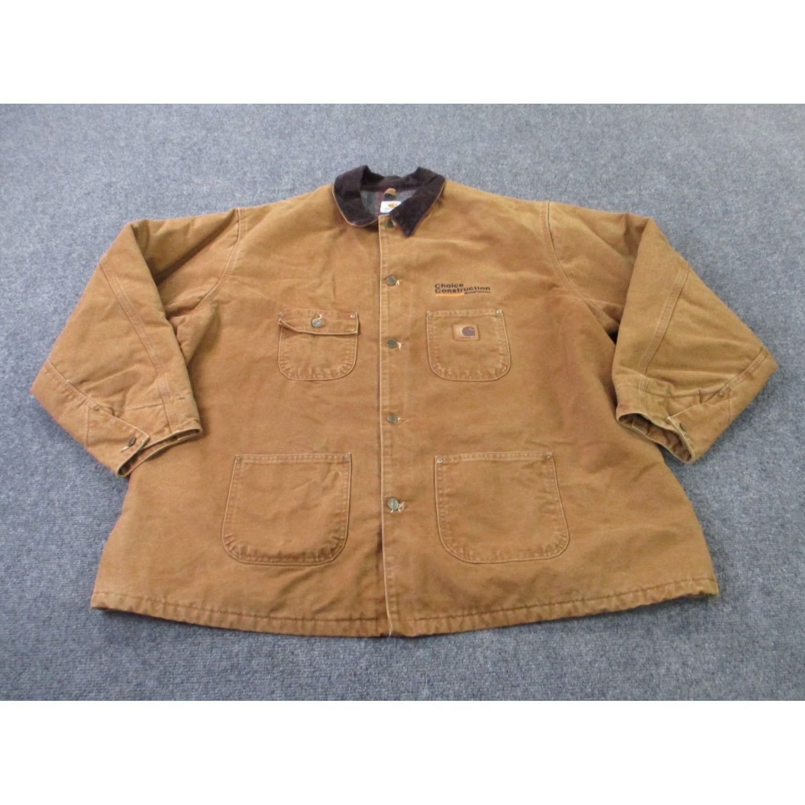 Carhartt VINTAGE Carhartt Jacket Mens 2XL Brown Cotton Canvas Lined Thermal Wind-Resistant Pockets Outdoors Coat Size US XXL / EU 58 / 5 - 2 Thumbnail