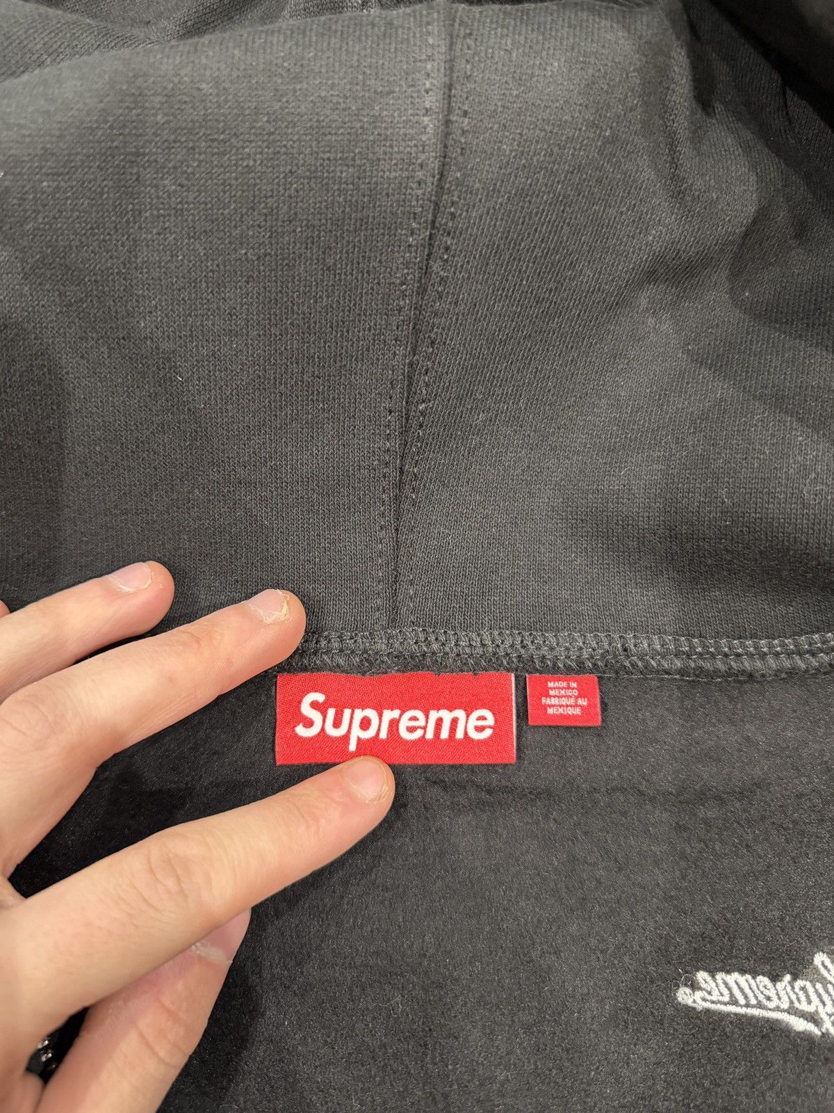 Supreme Supreme Repeat Script Zip Up Hoodie Black Size: L Size US L / EU 52-54 / 3 - 2 Thumbnail