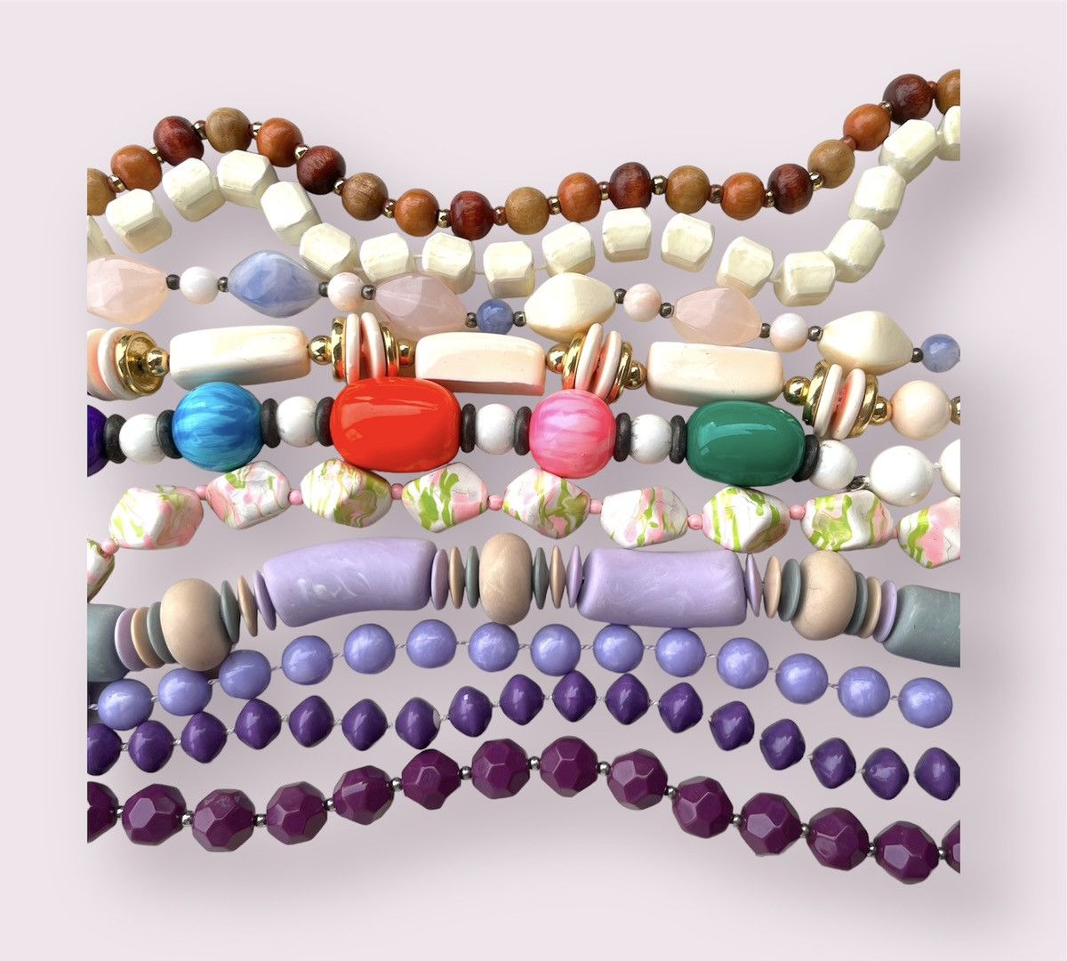 Vintage Vintage Necklaces Beaded Chunky Jewelry Lot Size ONE SIZE - 7 Thumbnail