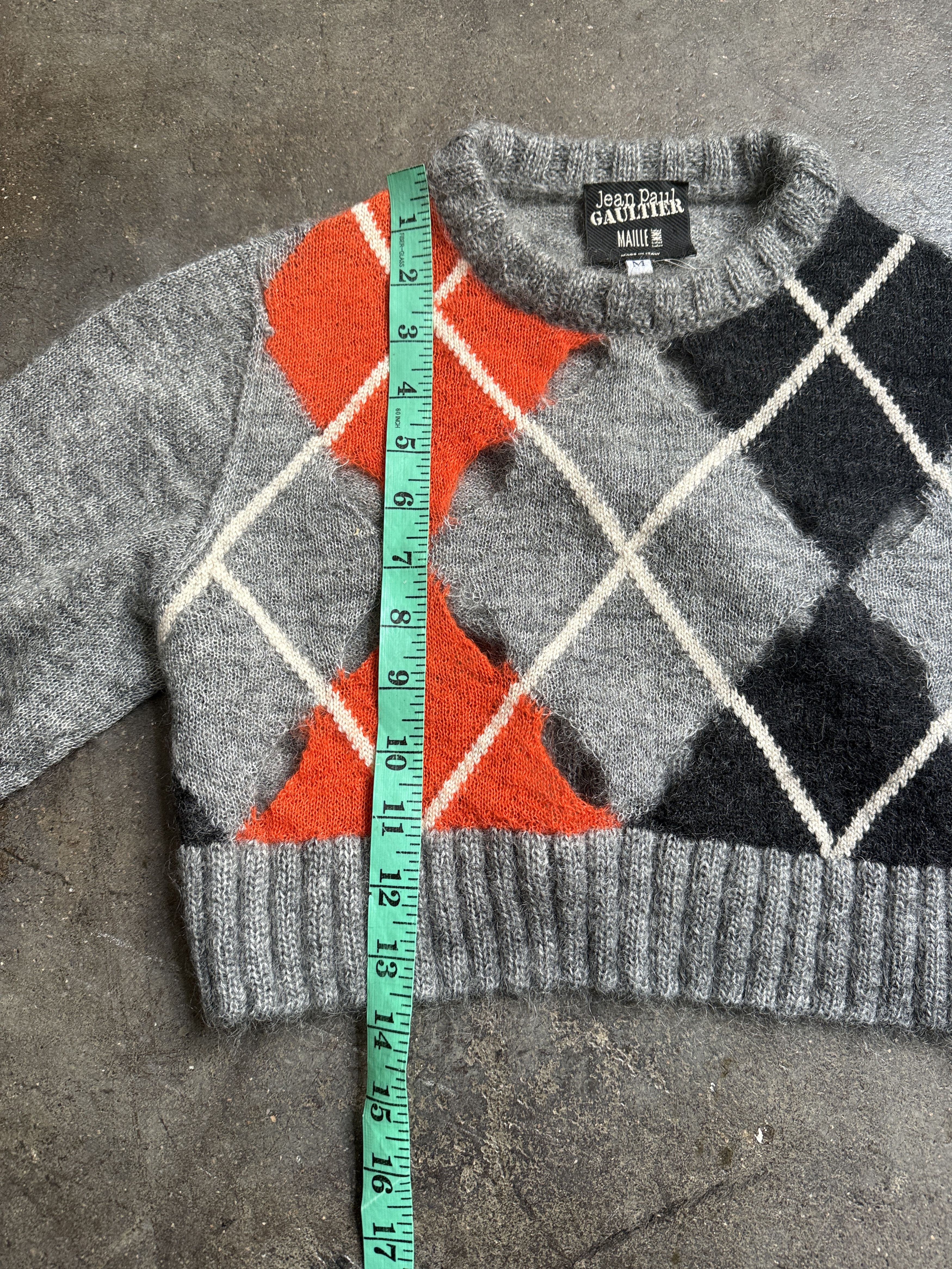 Jean Paul Gaultier Insane Vintage Cropped Wool Cutout Sweater RARE Size M / US 6-8 / IT 42-44 - 10 Thumbnail