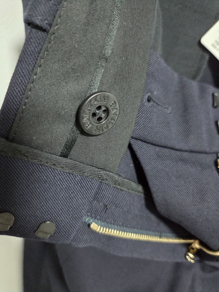 Balmain BALMAIN NAVY BLUE TAPERED LEG TROUSERS Size 28" / US 6 / IT 42 - 5 Thumbnail