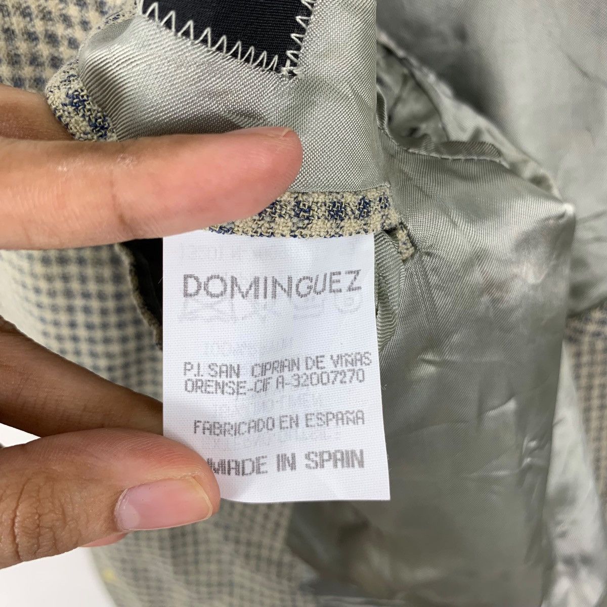 Adolfo Dominguez Vintage ADOLFO DOMINGUEZ Made In Spain Herringbone Blazer Size 46L - 11 Thumbnail