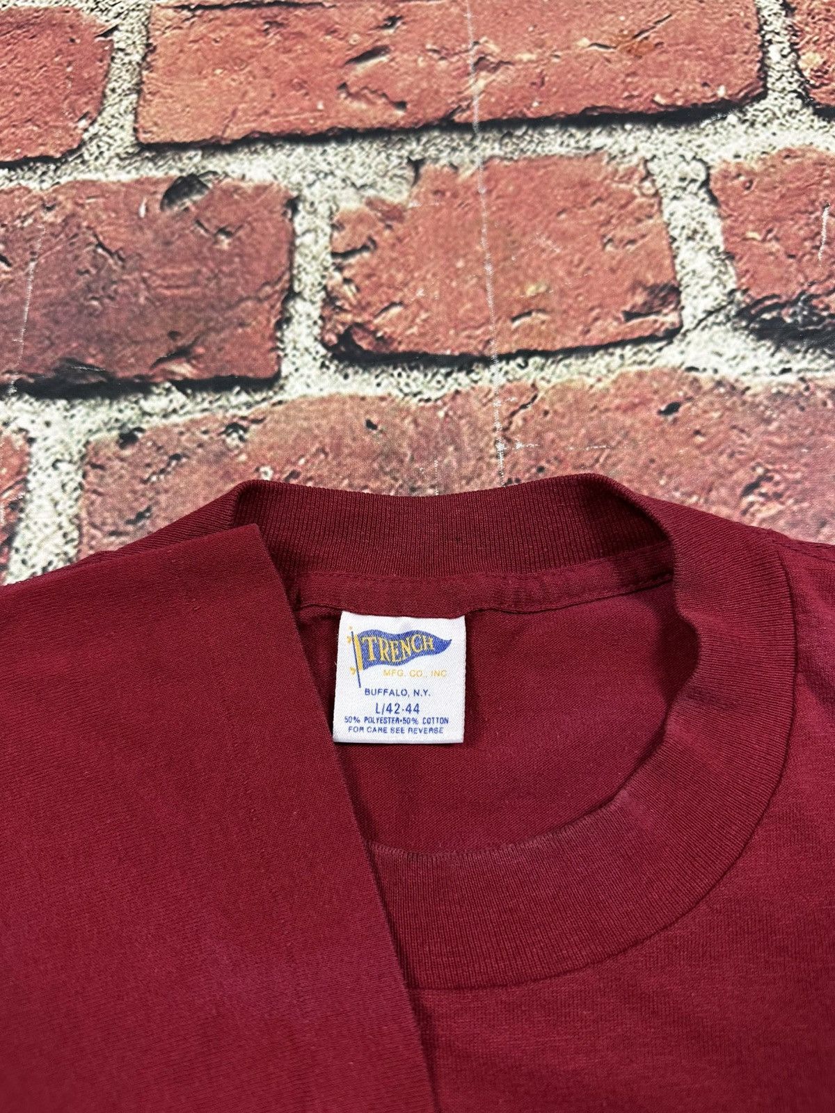 Trench USA Vintage Harvard University Crimson T Shirt Single Stitch USA Size US L / EU 52-54 / 3 - 6 Thumbnail