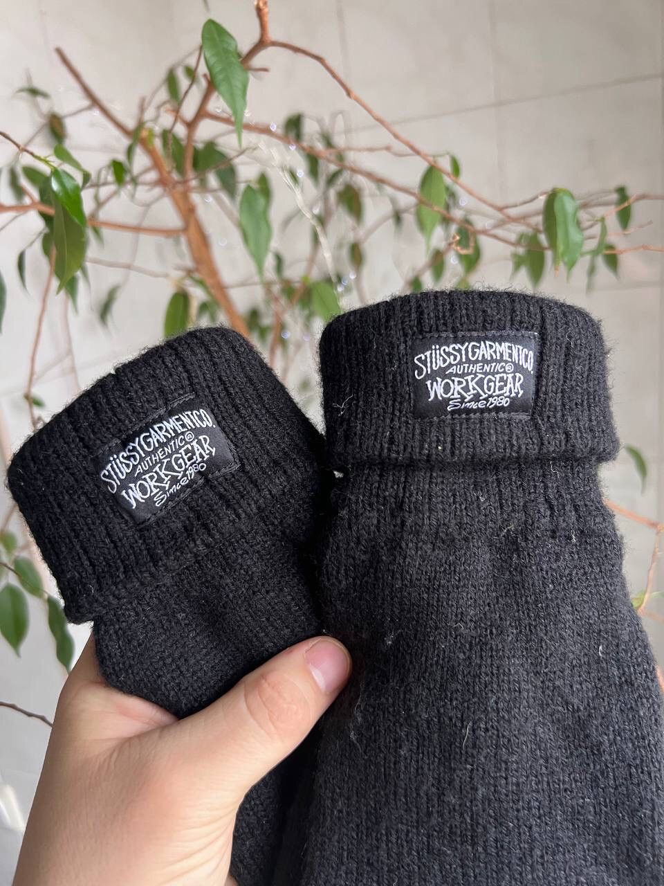 Stussy Stussy Vintage 1990s Black Work Gloves Y2K Skateboarding Size ONE SIZE - 2 Thumbnail