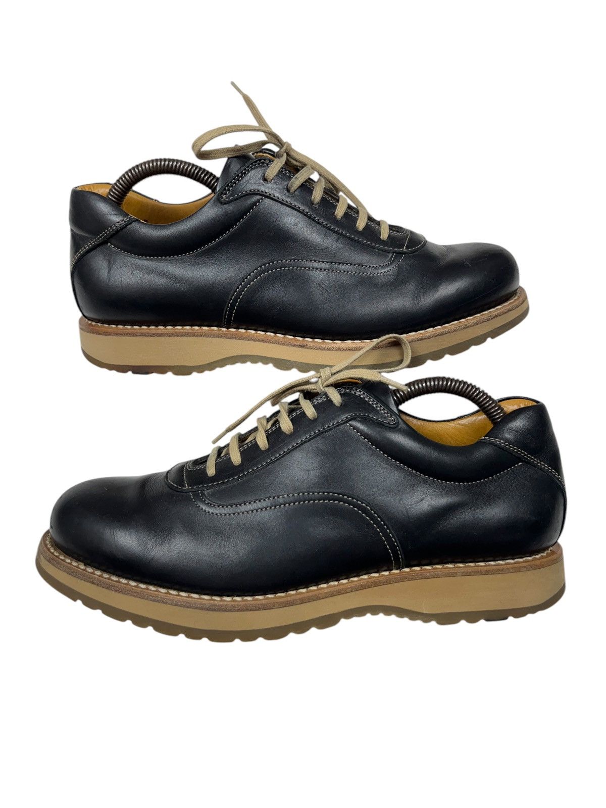 Genuine Leather × Japanese Brand × Vintage Vintage Handmade Japanese Leather Shoes Size US 8.5 / EU 41-42 - 1 Thumbnail
