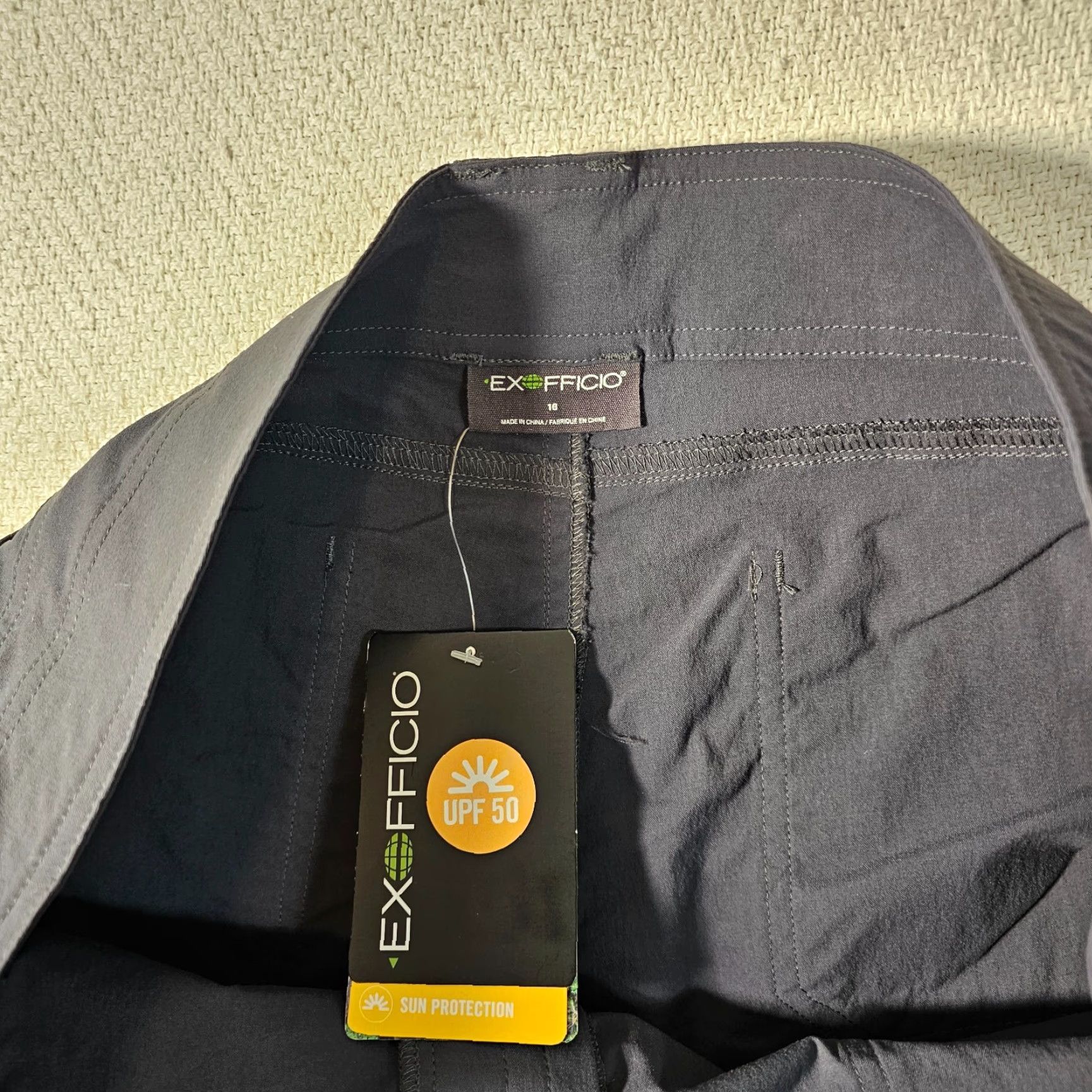 ExOfficio ExOfficio Women's Cargo Shorts Size 16 Lightweight Nylon 7" Inseam Gray Casual Size 38" / US 16 / IT 52 - 3 Thumbnail