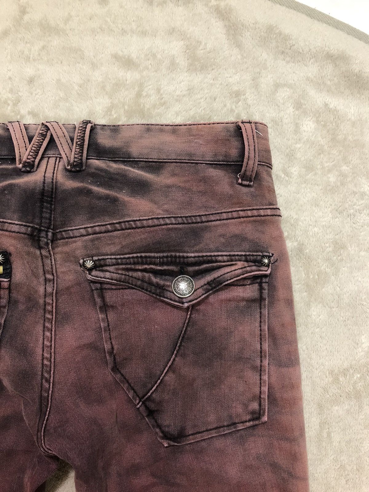 Vintage 🔥 Vintage Wild Party Burning Flame Punk Jeans Size US 31 - 9 Thumbnail