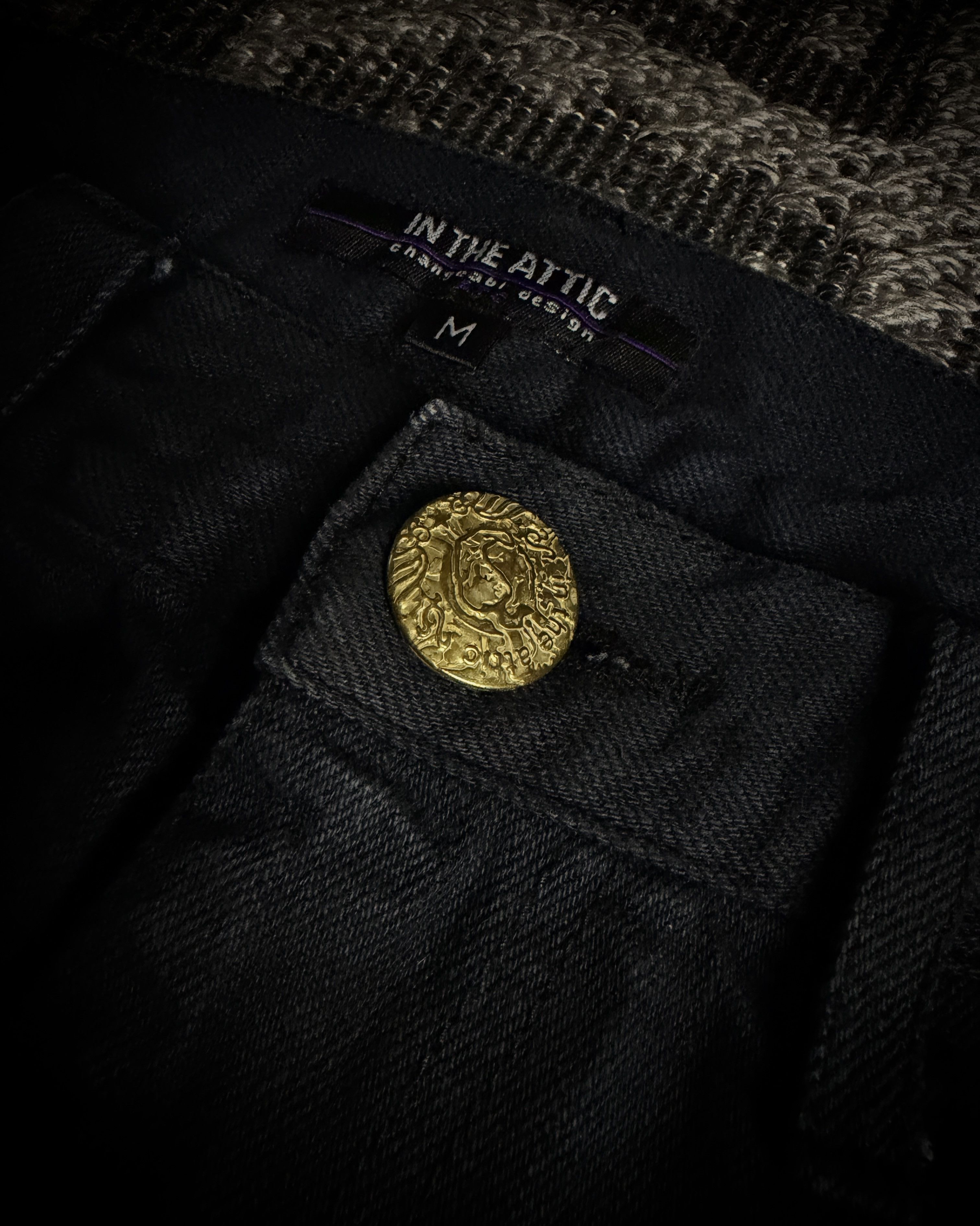 In The Attic In The Attic Rock Studded Strap Distressed Flare Denim Size US 31 - 7 Thumbnail