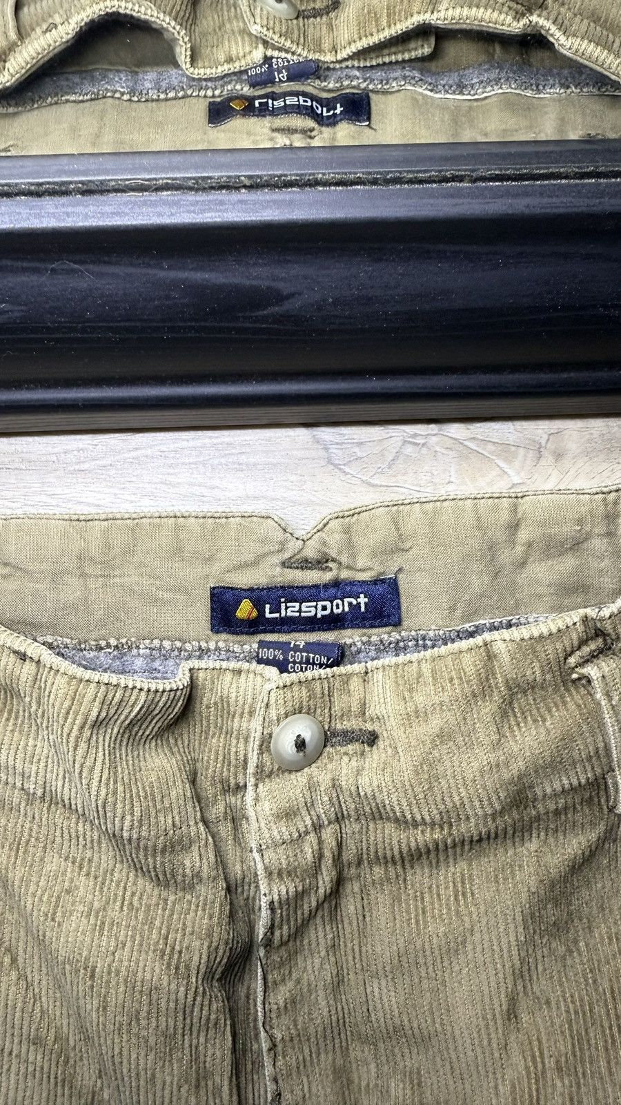 Other Y2K 2000s Women’s 14 Olive Corduroy Baggy Parachute Pants Size 36" / US 14 / IT 50 - 3 Thumbnail