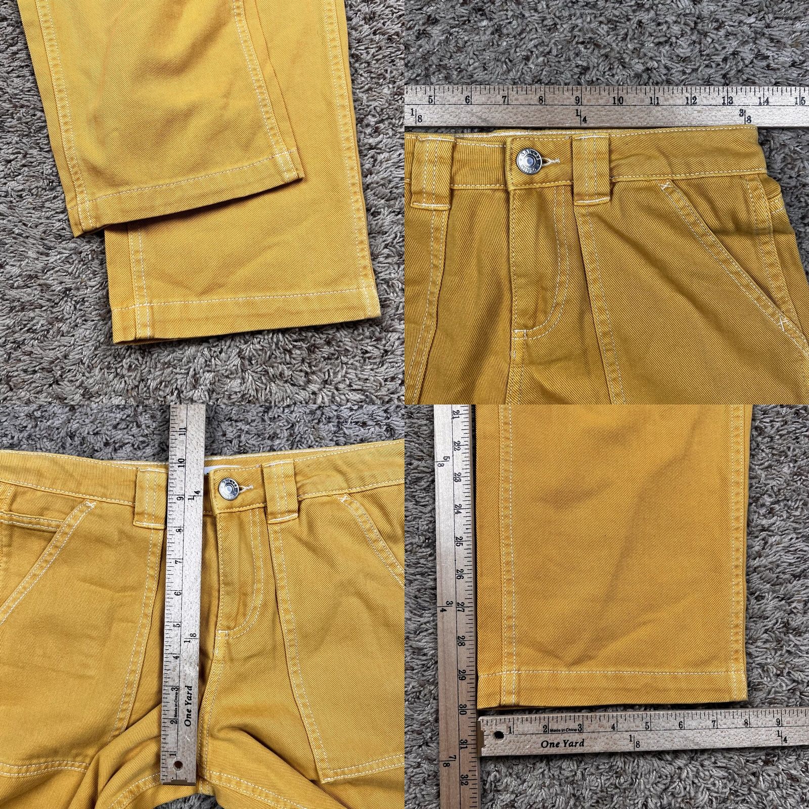 Garage Garage Yellow Dani Cargo Carpenter Straight Leg Baggy Pants Women's Size 0 Jeans Pants Slim Fit Cargo Pockets 80s 90s Grunge Retro Vintage? Size 28" / US 6 / IT 42 - 8 Thumbnail