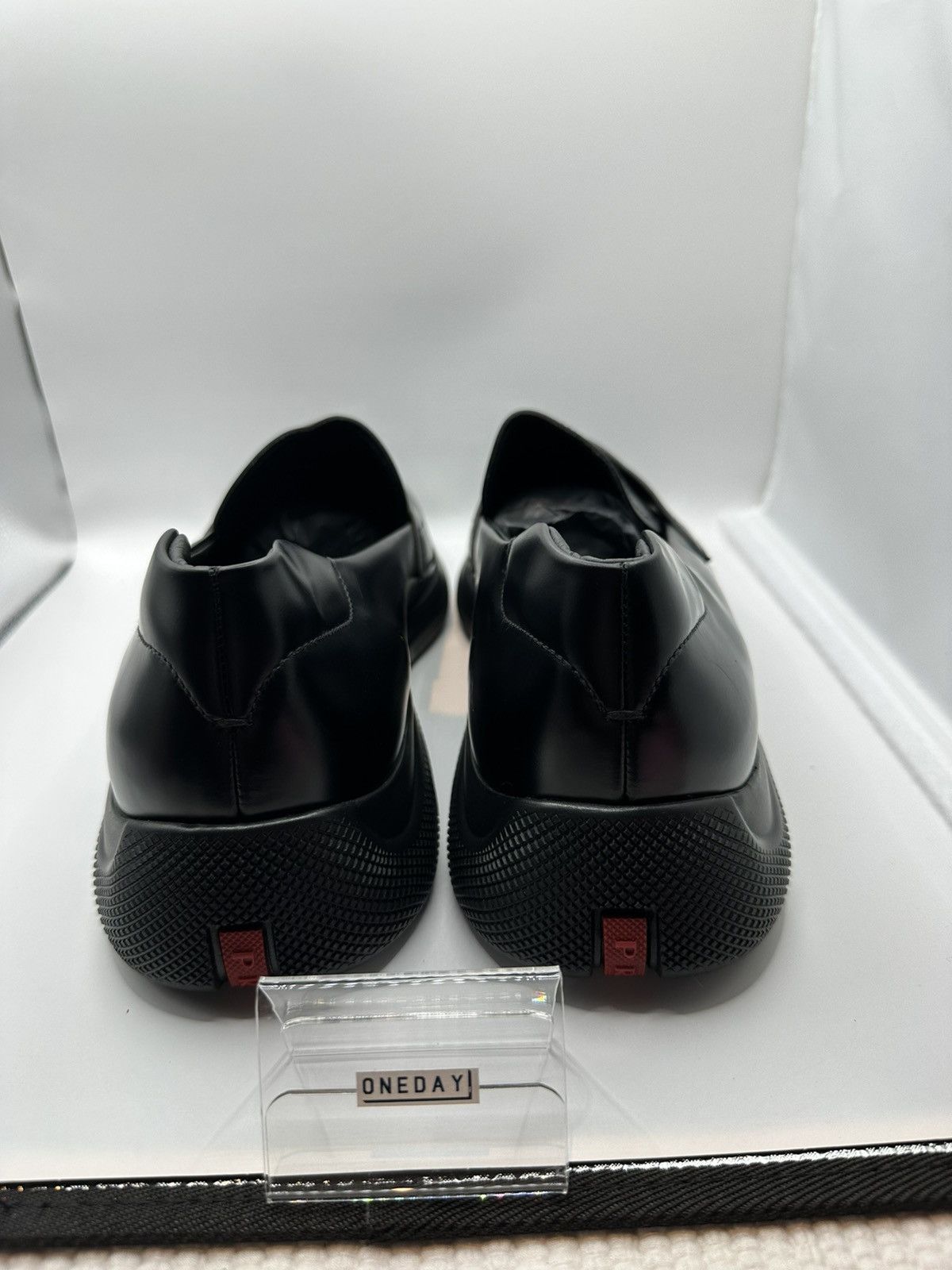 Prada PRADA BRUSHED LEATHER SPORT LOAFERS BLACK Size US 11 / EU 44 - 5 Thumbnail