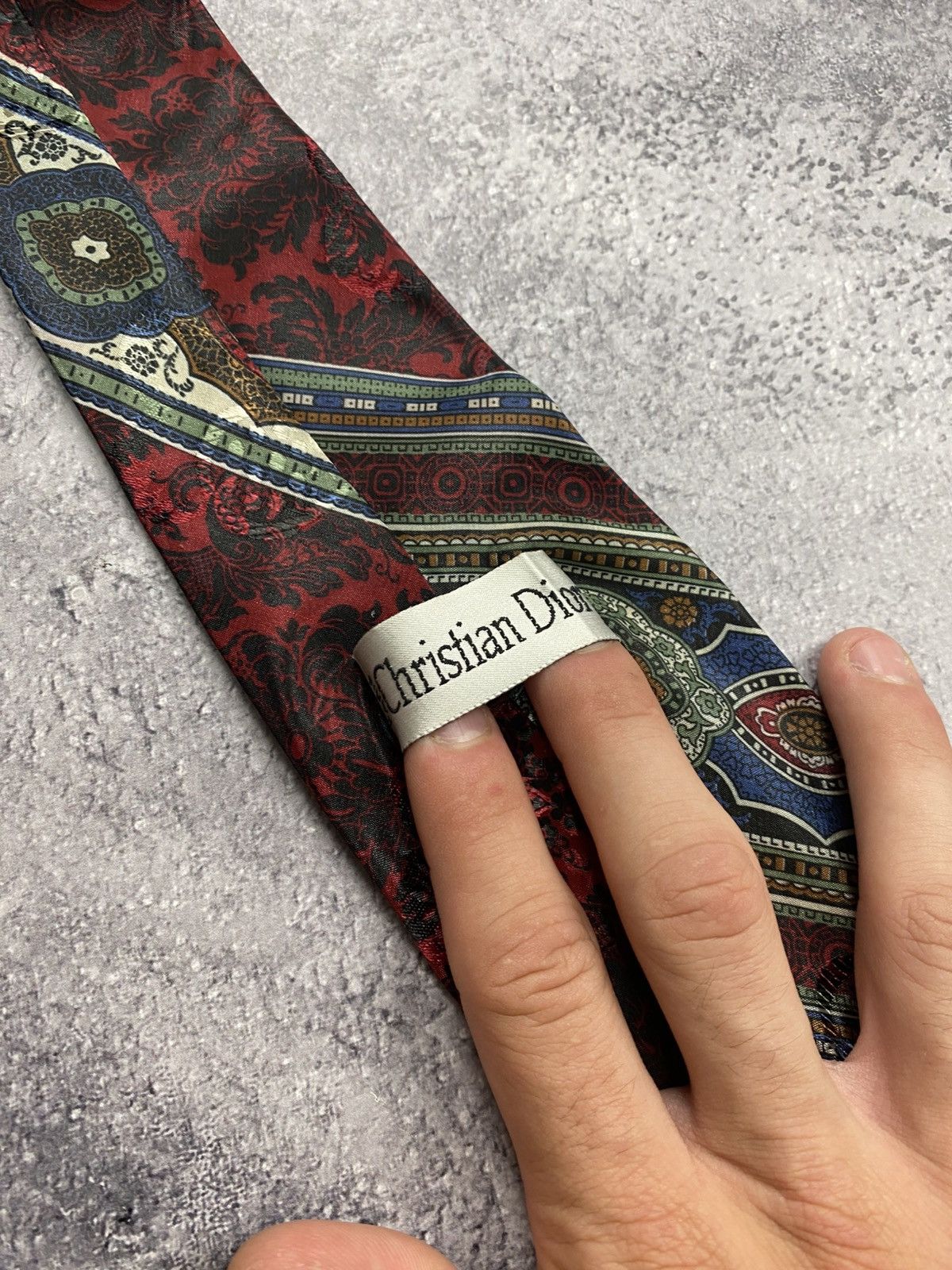 Christian Dior Monsieur Vintage Christian Dior Paris Silk Tie Luxury 90s Necktie Size ONE SIZE - 9 Thumbnail