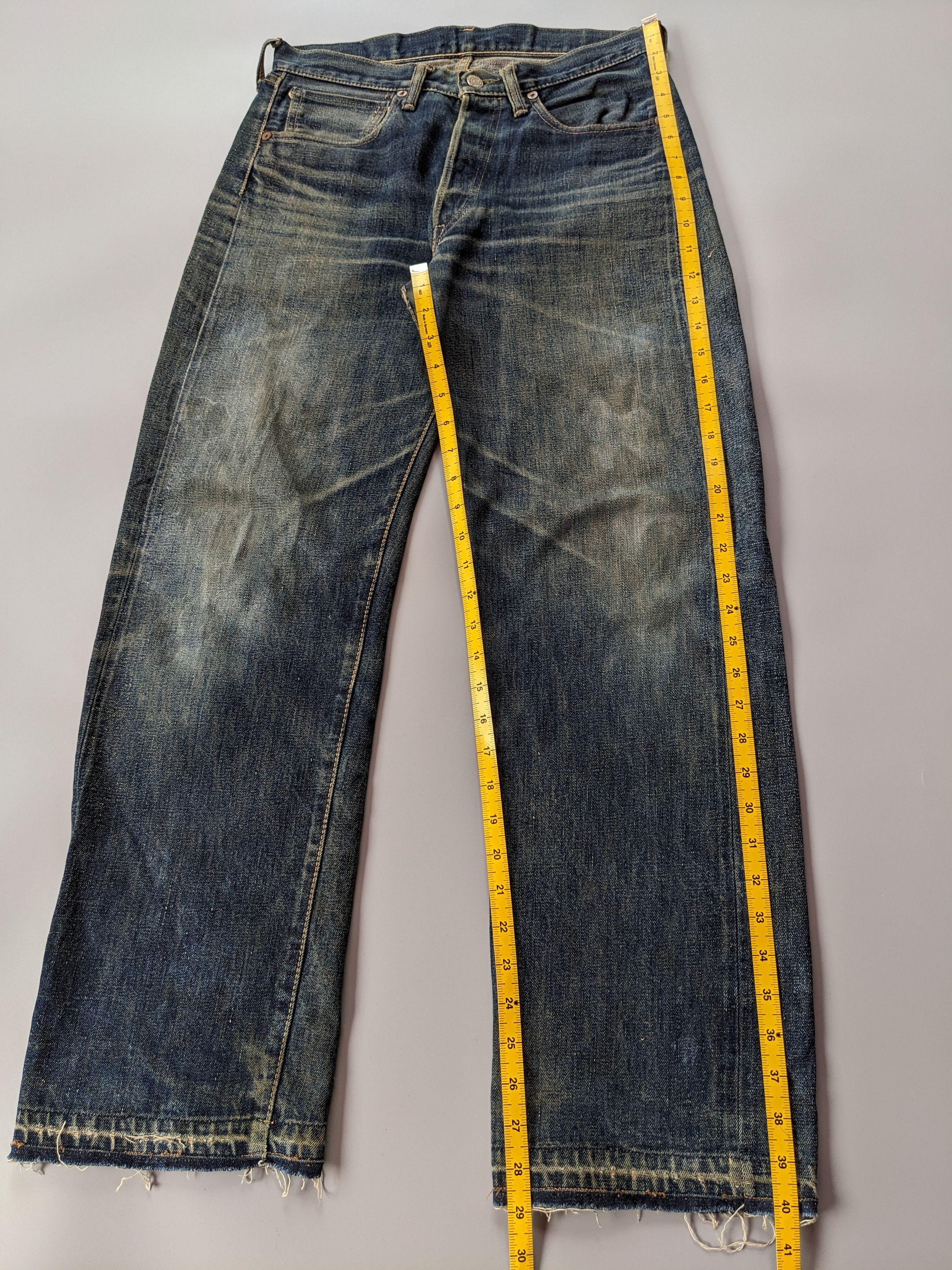 Pherrow's Stormyblue by Pherrows faded selvedge jeans Size US 31 - 10 Thumbnail