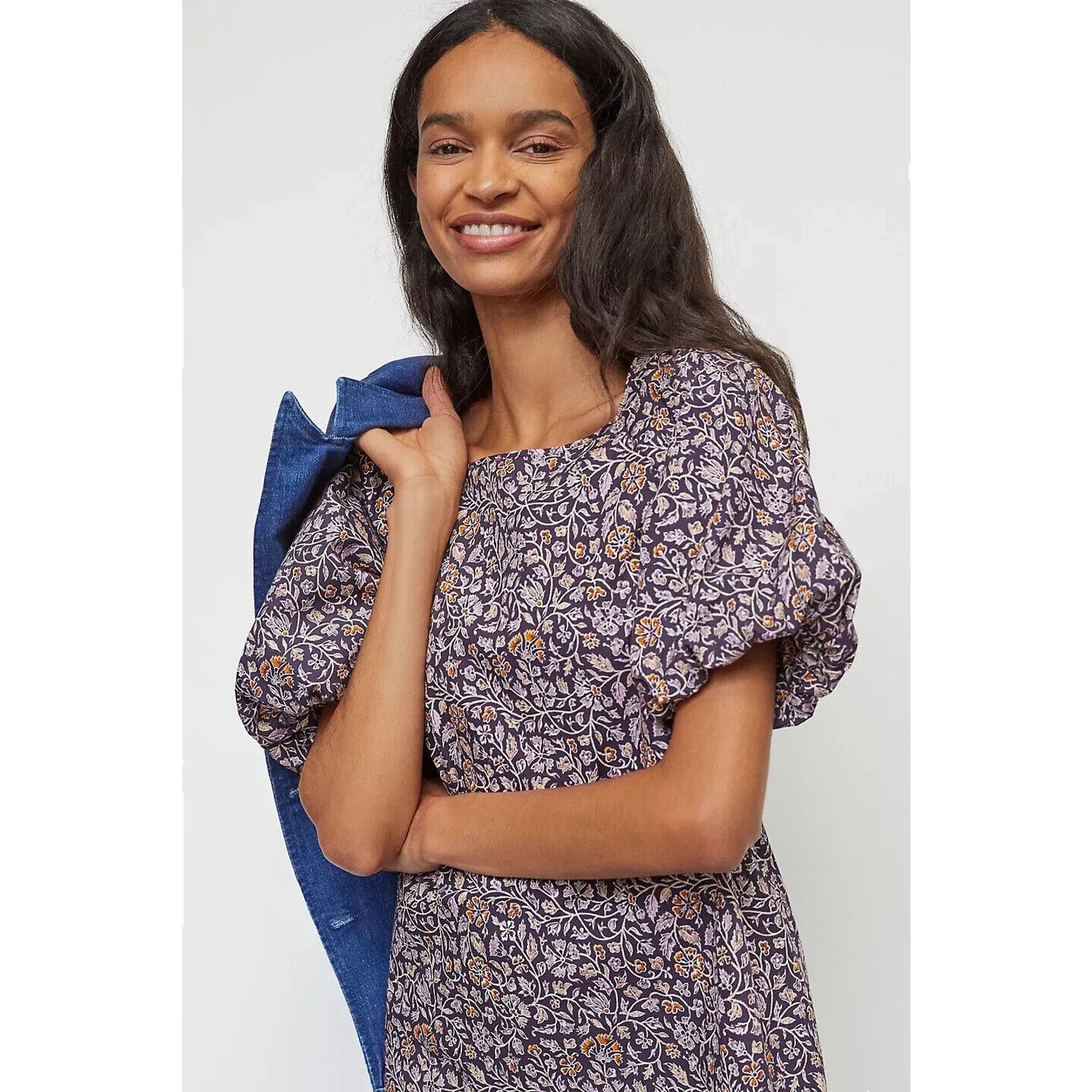 Anthropologie New Anthropologie Porridge Purple Elke Ditsy Swing Dress Med Size M / US 6-8 / IT 42-44 - 3 Thumbnail