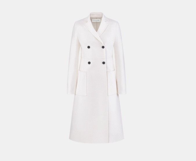 Dior o1w1db10225 410M18A Coat in White Size M / US 6-8 / IT 42-44 - 1 Thumbnail