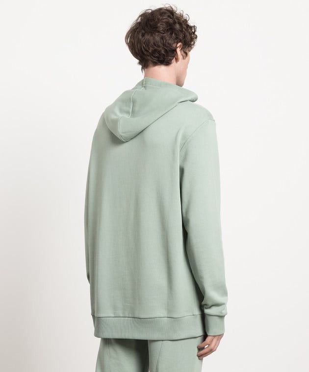Balmain 🇫🇷 ❗️NEW Balmain Paris Logo-Embossed Green Terry Hoodie Size US L / EU 52-54 / 3 - 4 Thumbnail