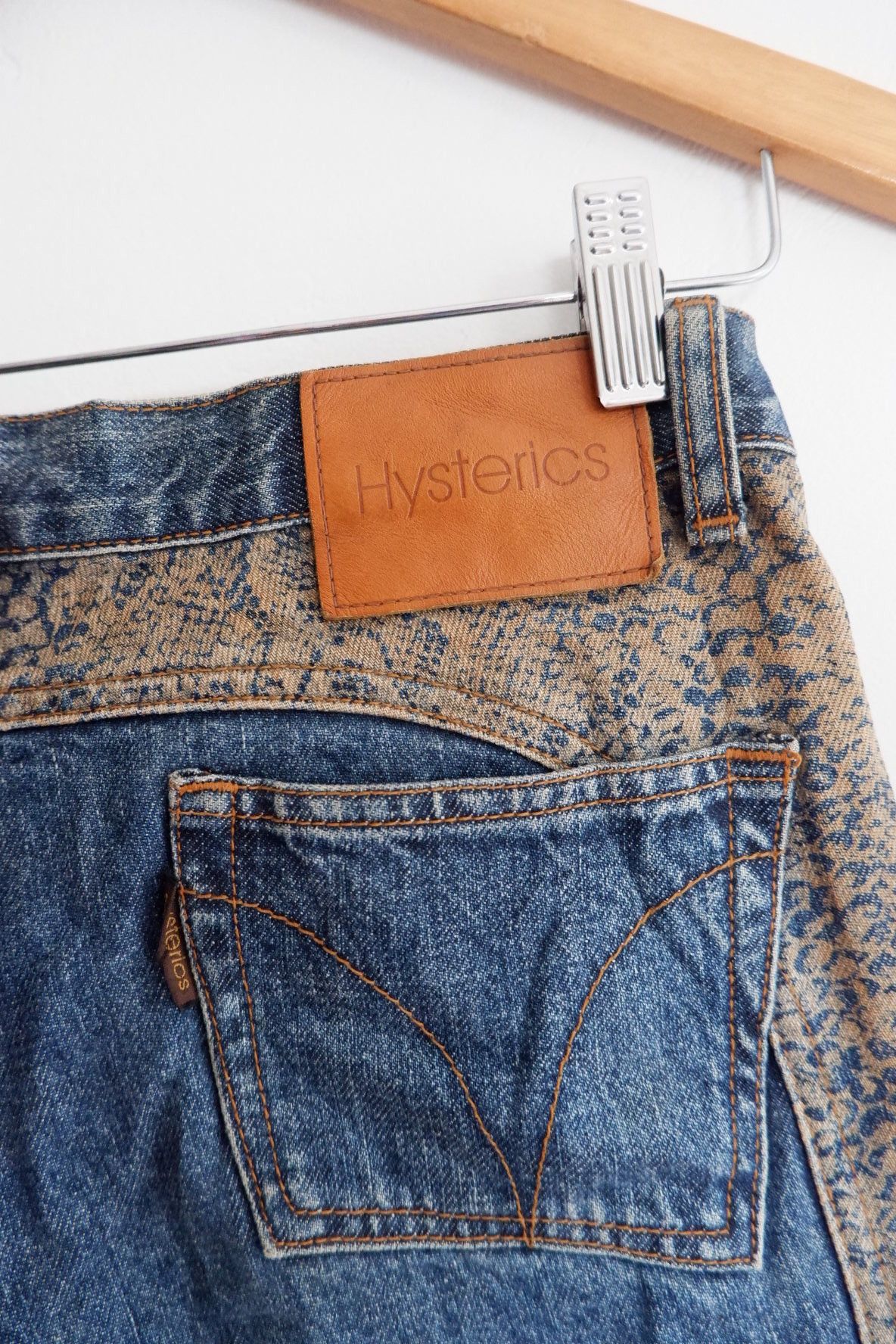 Hysteric Glamour Y2K Hysteric Glamour Snake Paneled Shorts 7/8 Denim Size US 28 / EU 44 - 9 Thumbnail