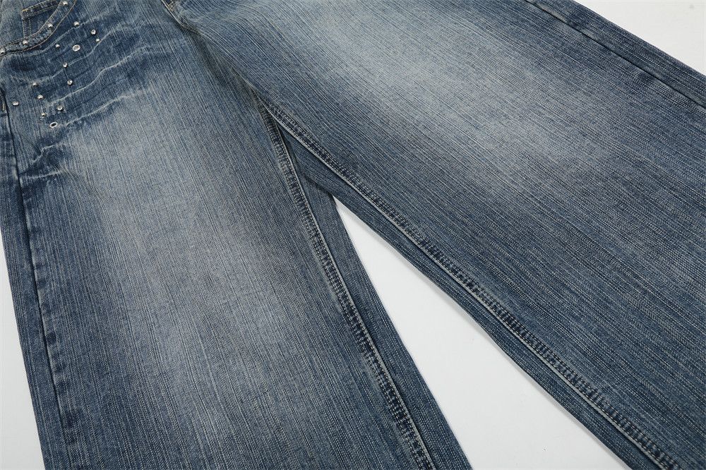 Japanese Brand × Jean American men's straight loose rivet washed jeans Size US 32 / EU 48 - 6 Thumbnail