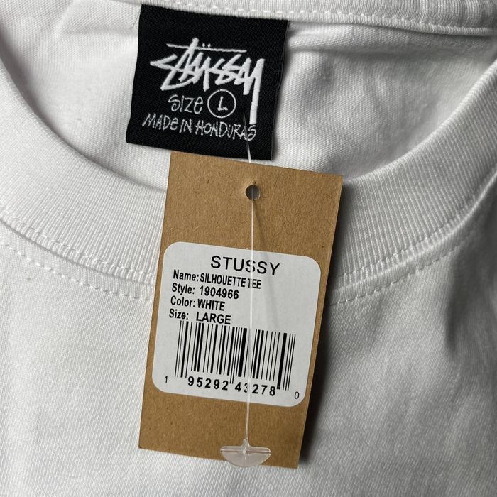 Stussy STUSSY SILHOUETTE TEE-WHITE | Grailed