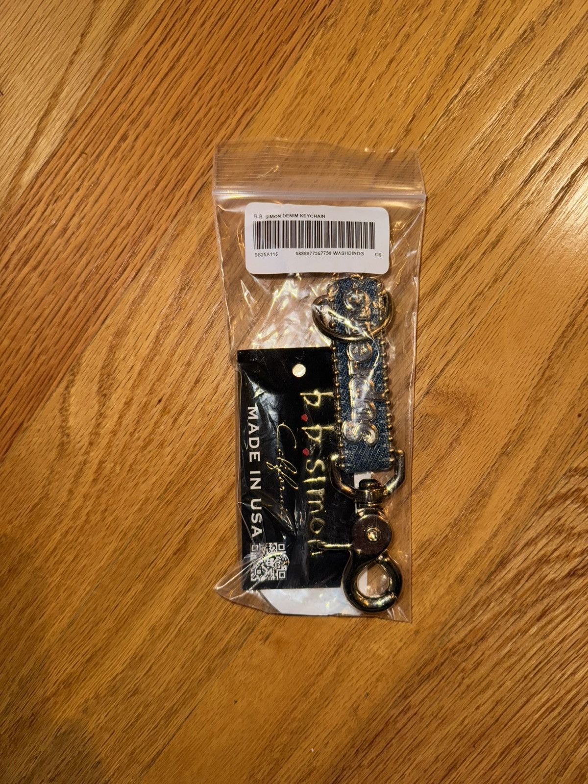 Supreme b.b. Simon Denim Keychain Indigo SS24 Supreme x b.b. Simon