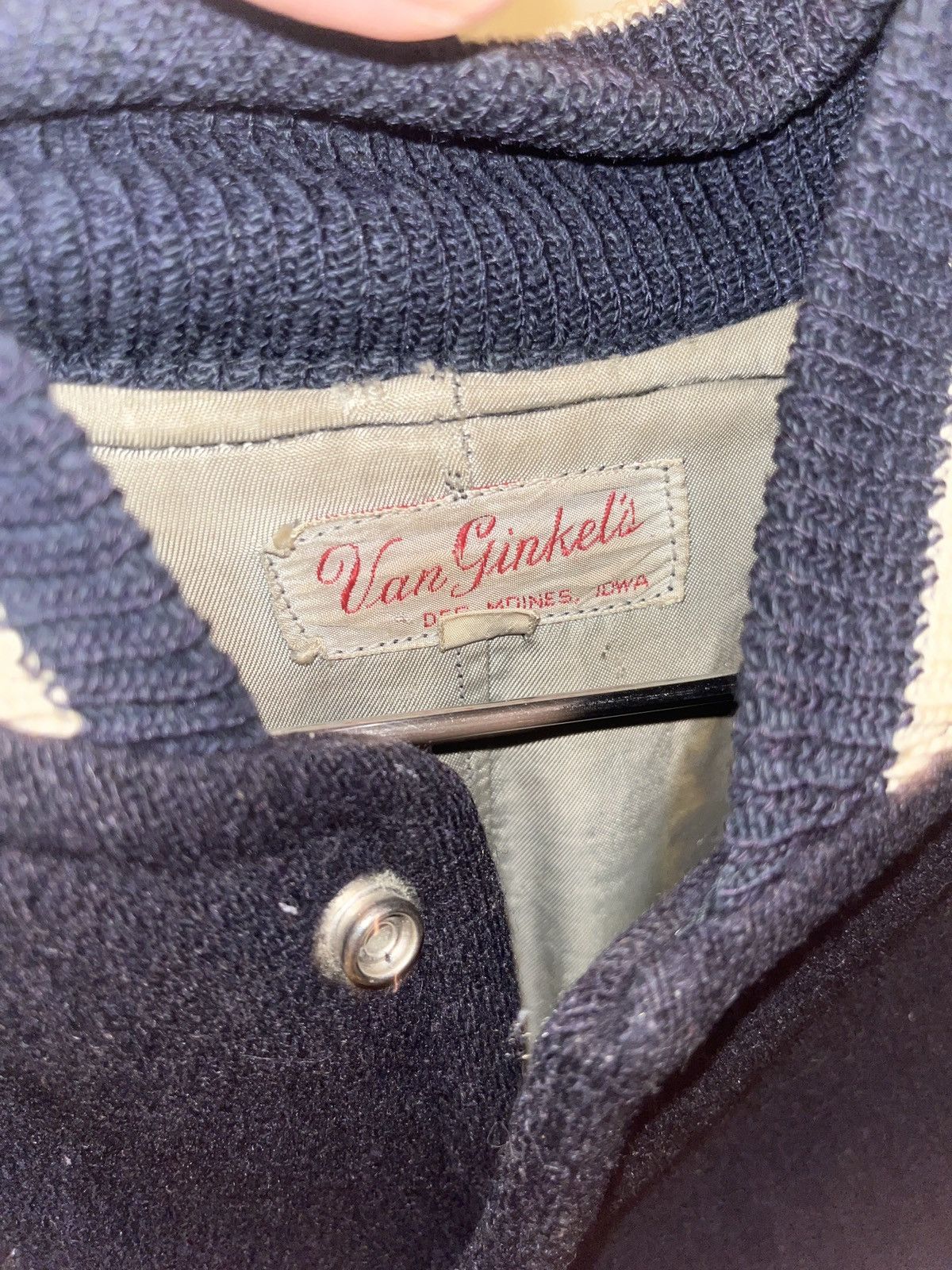 Vintage Black/Navy 69 Varsity Jacket “Steve” Roosevelt Size US M / EU 48-50 / 2 - 4 Thumbnail