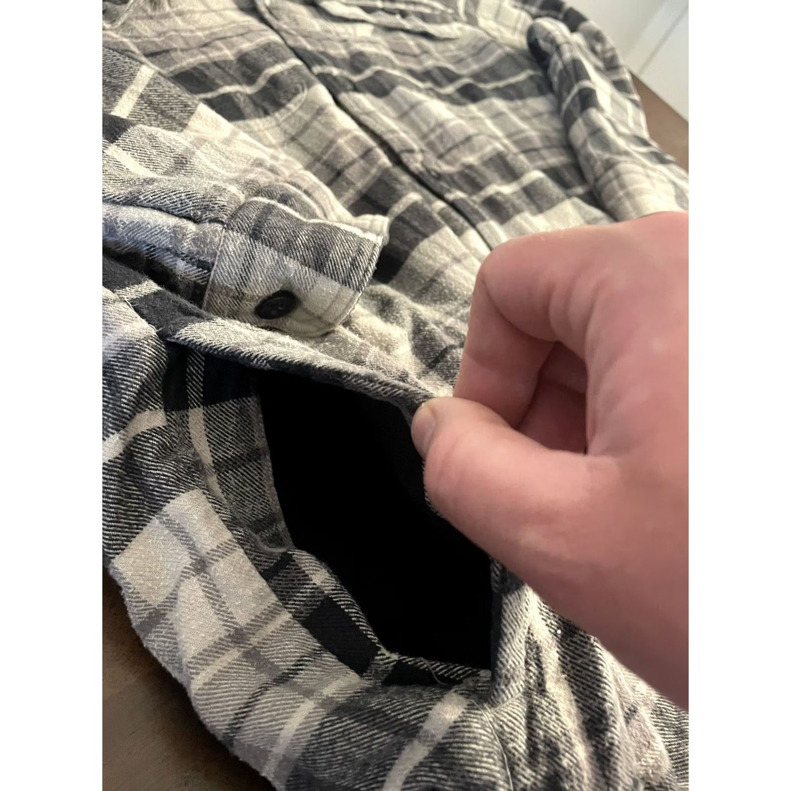 Vintage LL Bean Mens Flannel Shirt Size M Plaid Black White Button Up Traditional Fit Size US M / EU 48-50 / 2 - 3 Thumbnail