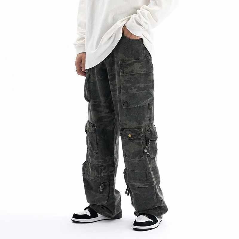 Vintage Baggy Pocket Artic Camo Punk Cargo Pants Size US 30 / EU 46 - 2 Thumbnail