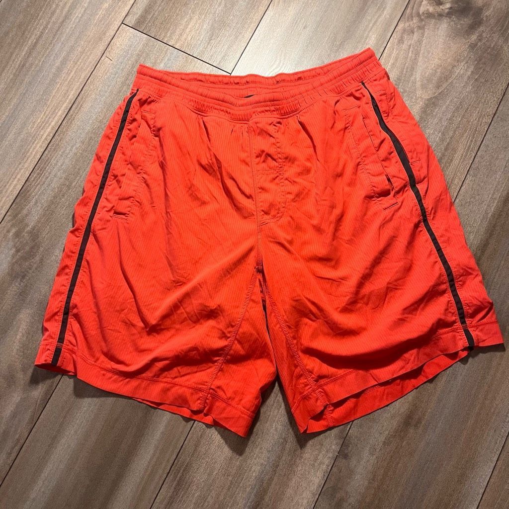 Lululemon Lululemon Red Athletic Workout Shorts 9” inseam Men Large Bi Size US 36 / EU 52 - 1 Thumbnail