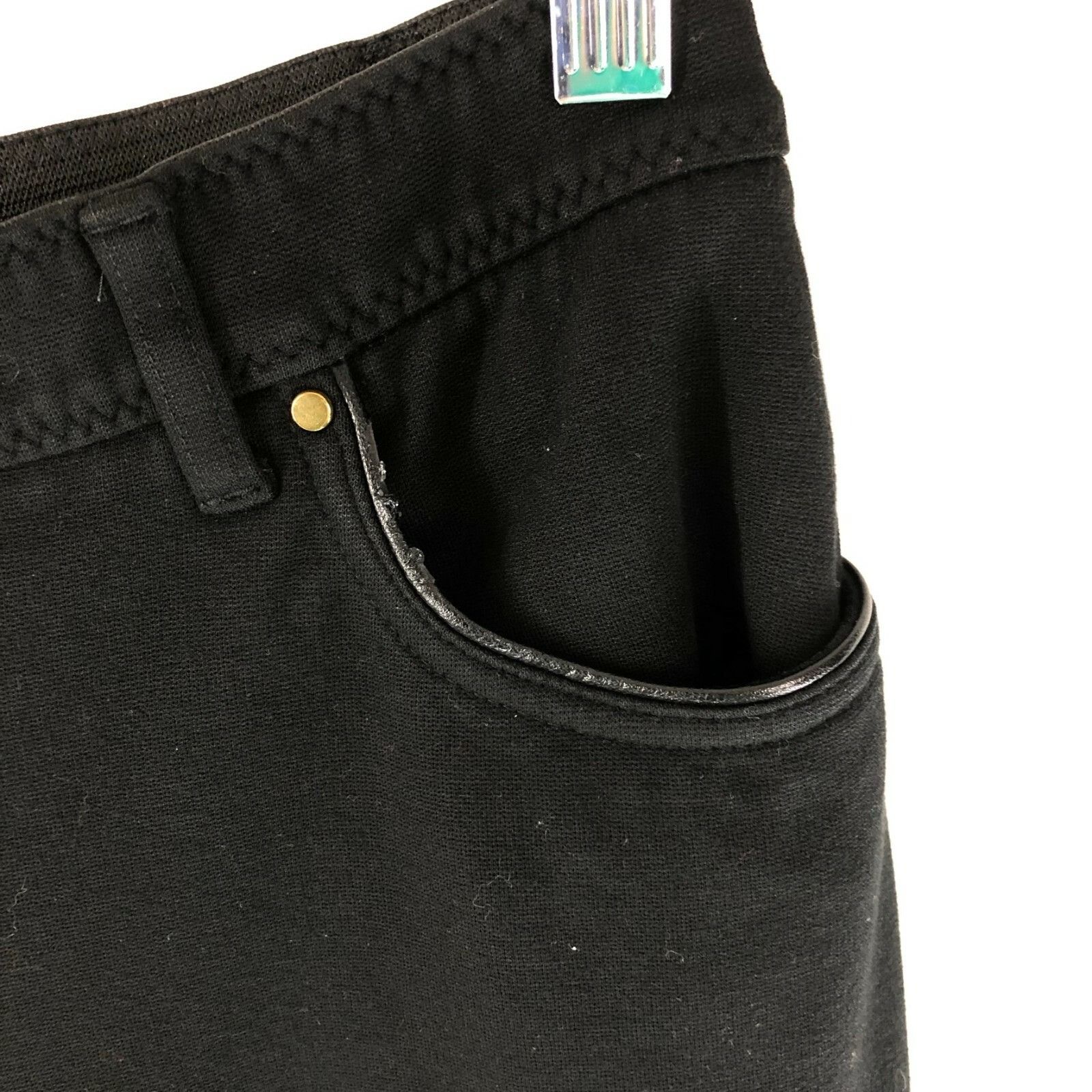 Chicos Chicos Crop Pants So Slimming Elastic Waist Faux Leather Tri Size 30" / US 8 / IT 44 - 2 Thumbnail