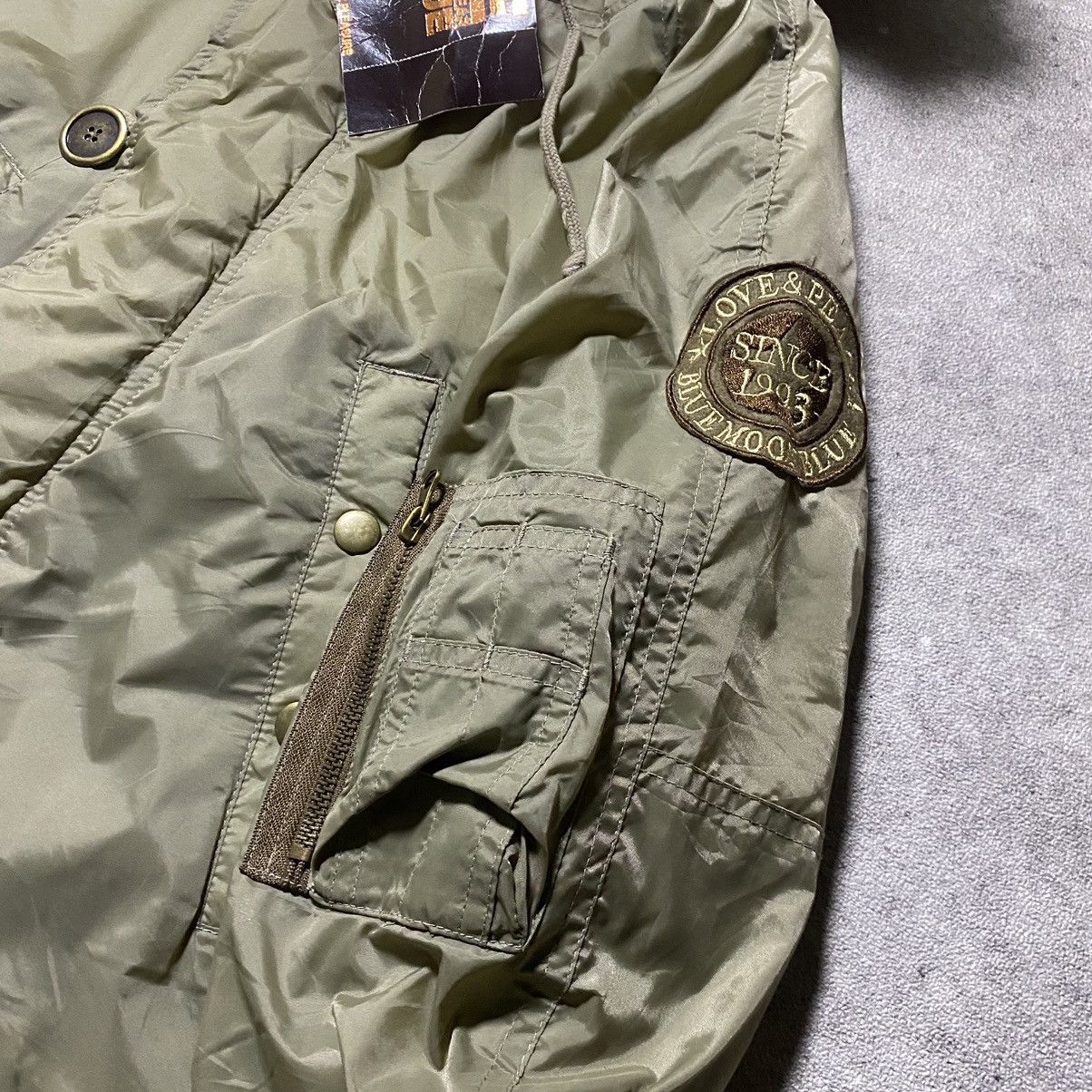Japanese Brand Blue Moon Blue Military N3B Hunting Coat Fur Size US M / EU 48-50 / 2 - 3 Thumbnail