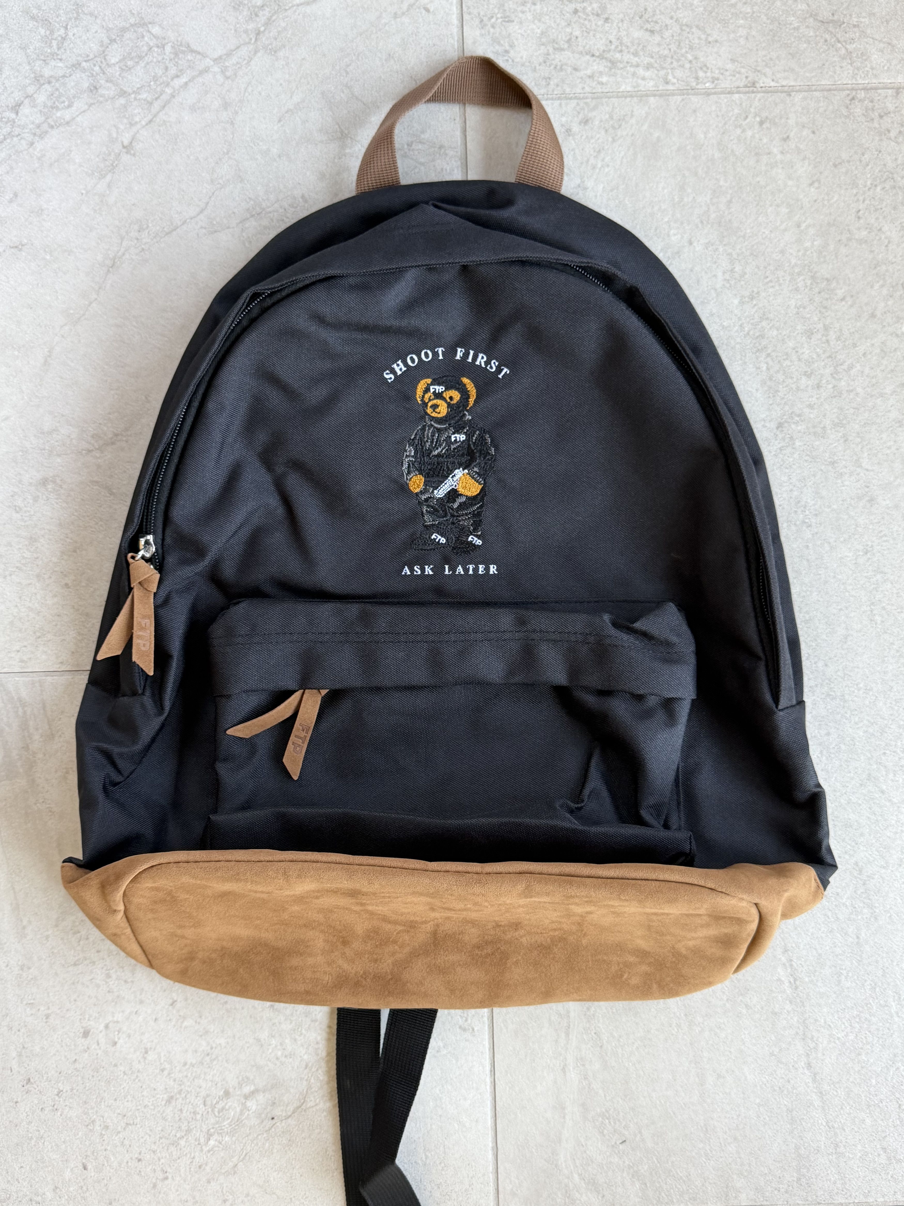 Fuck The Population FTP Bear Backpack in Black Size ONE SIZE - 1 Thumbnail