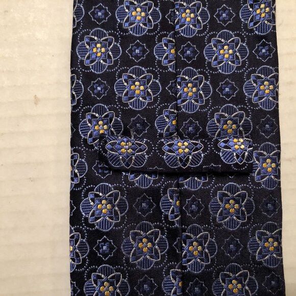 Nordstrom John W. Nordstrom men's new blue silk tie 3 1/2" X 59 1/2" Size ONE SIZE - 3 Thumbnail