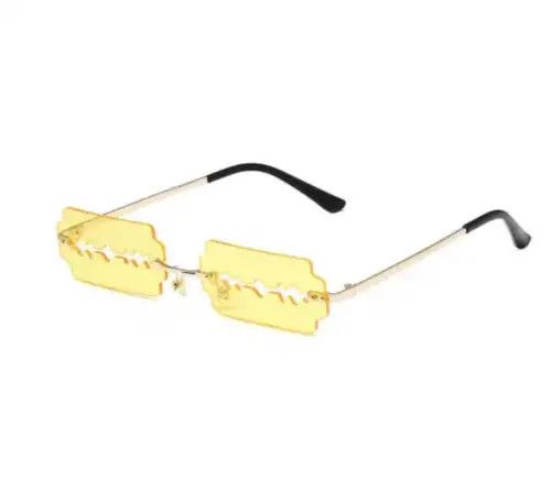 Electric Visual Mizuki x Riho Rimless Razor Blade Rectangle Sunglasses Size ONE SIZE - 7 Thumbnail