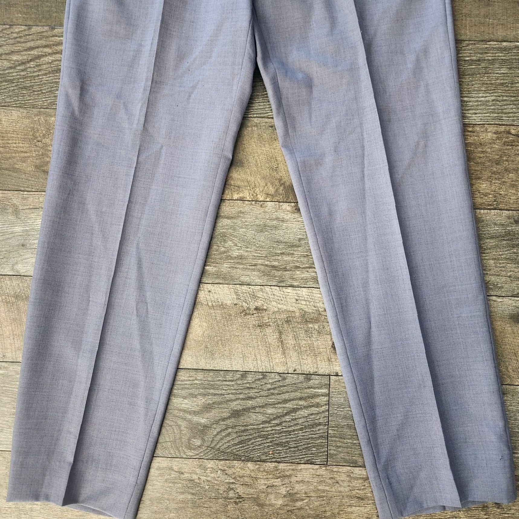 Ralph Lauren Lauren Ralph Lauren Mens Dress Pants Blue 100% Wool 38x34 Total Comfort Pants Mens Wool Blue 38 34 Regular Balities? Size US 38 / EU 54 - 2 Thumbnail