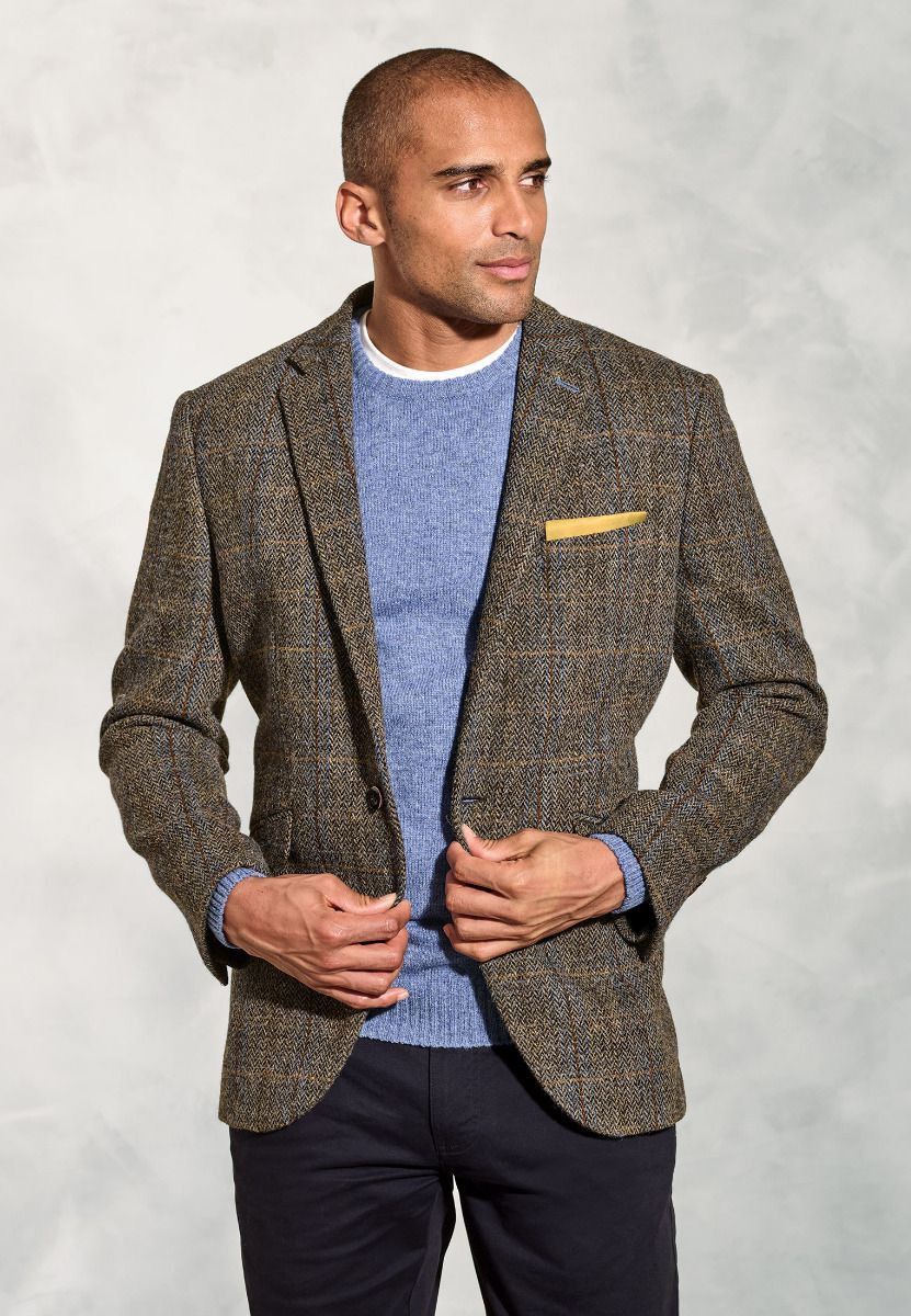 Harris Tweed Harris Tweed Wool Slim Fit Blazer Jacket men’s Size 50L - 2 Thumbnail