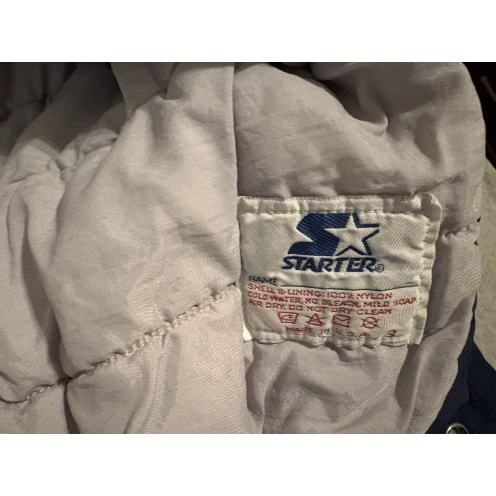 Starter VINTAGE Starter Dallas Cowboys NFL Jacket Large L Regular Men Jacket Blue 90s United States/Nylon Shirt? Size US L / EU 52-54 / 3 - 4 Thumbnail