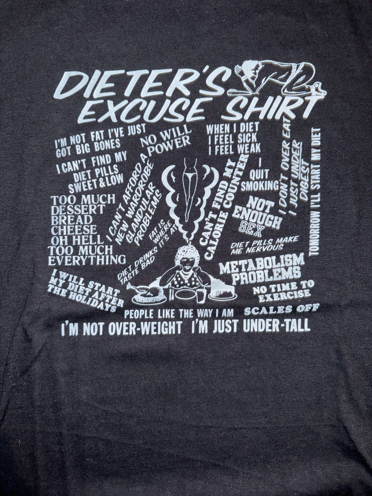Other Vintage 90s “Dieter’s Excuse Shirt” RARE Funny Humor Tee Size US XL / EU 56 / 4 - 2 Thumbnail