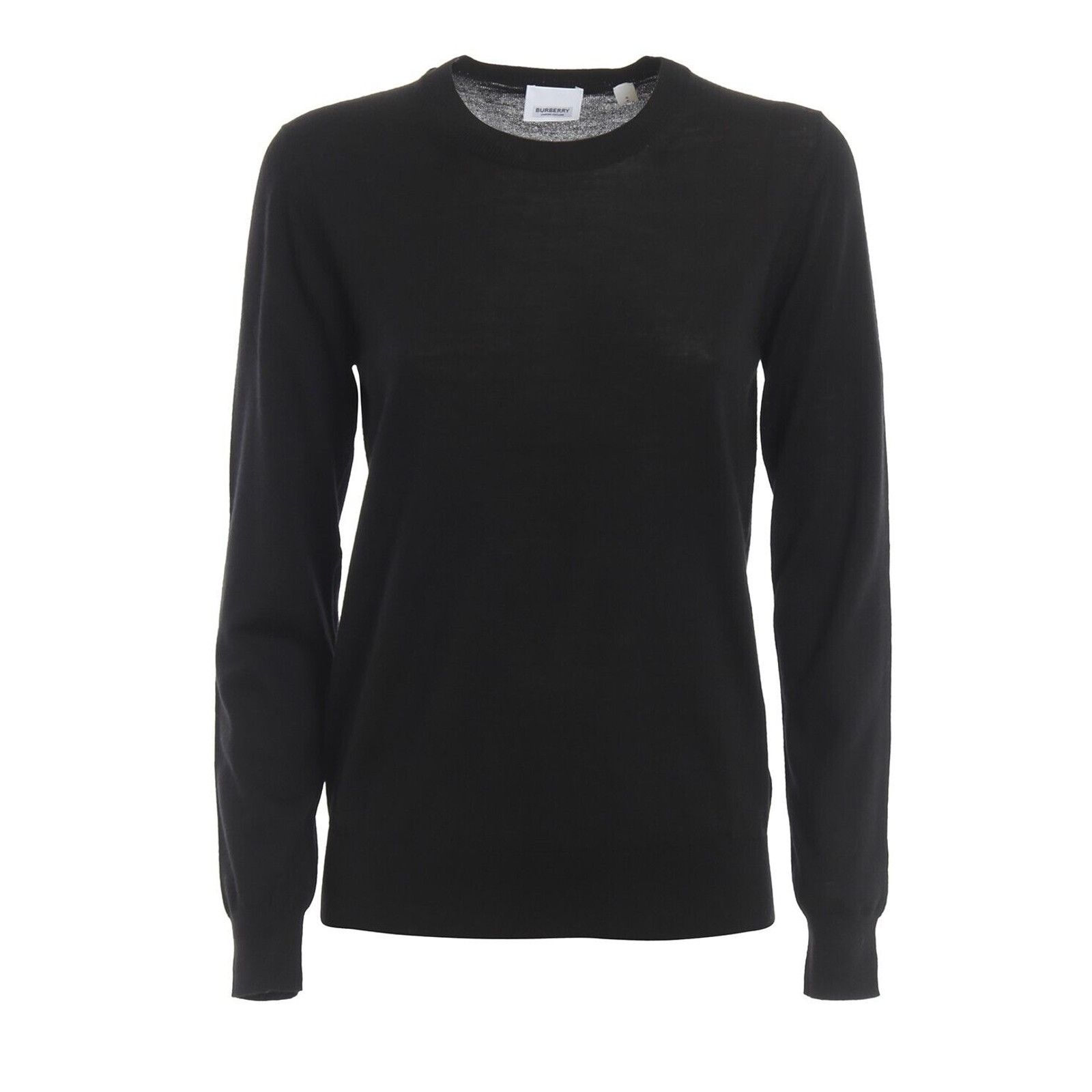 Burberry BEMPTON BLACK WOOL ELBOW CHECK PATCHES PULLOVER SWEATER S Size S / US 4 / IT 40 - 5 Thumbnail
