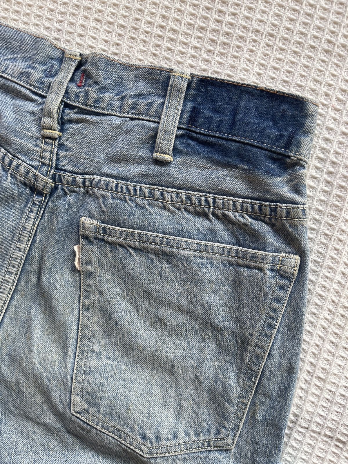 Kaptain Sunshine Vintage 90s🔥KAPTAIN SUNSHINE🔥Distressed Light Wash Denim Size US 29 - 7 Thumbnail