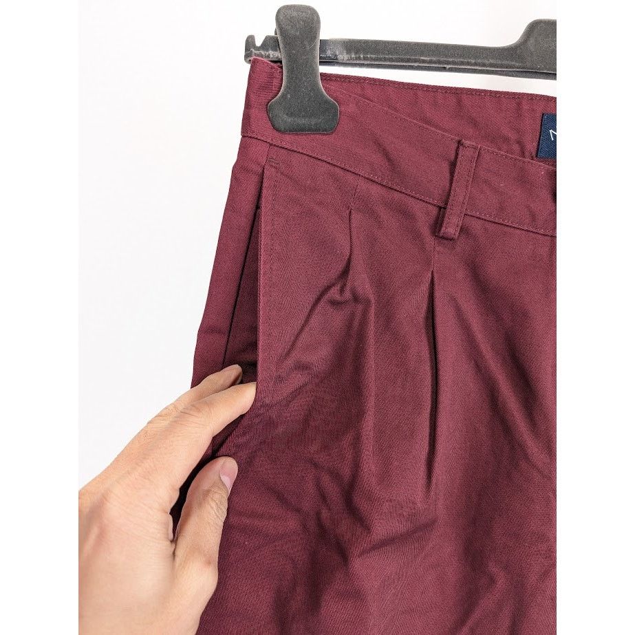 o1rshd1 Twill Double Pleat Pant in Wine