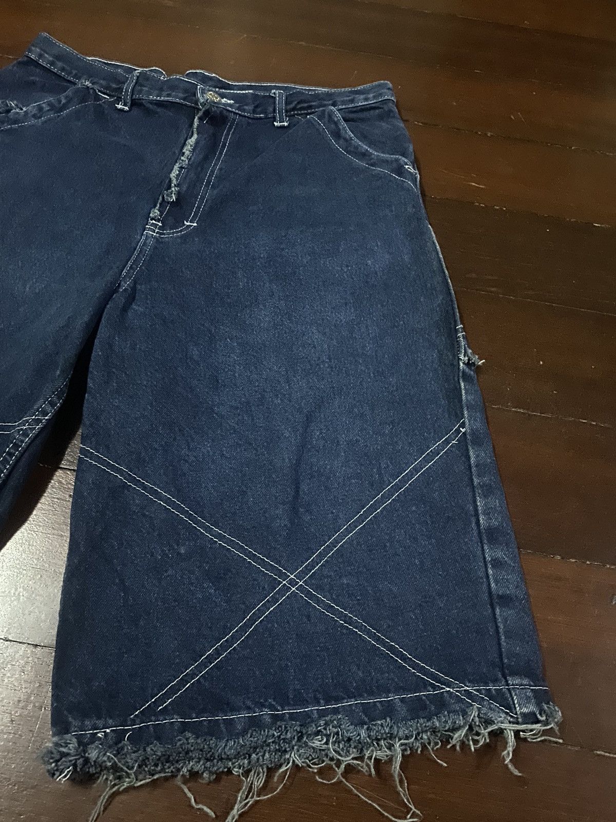 JNCO FIRE 🔥 FAD SPORT LOW DOWN DENIM OVER POCKET DISTRESSED Size US 33 - 5 Thumbnail