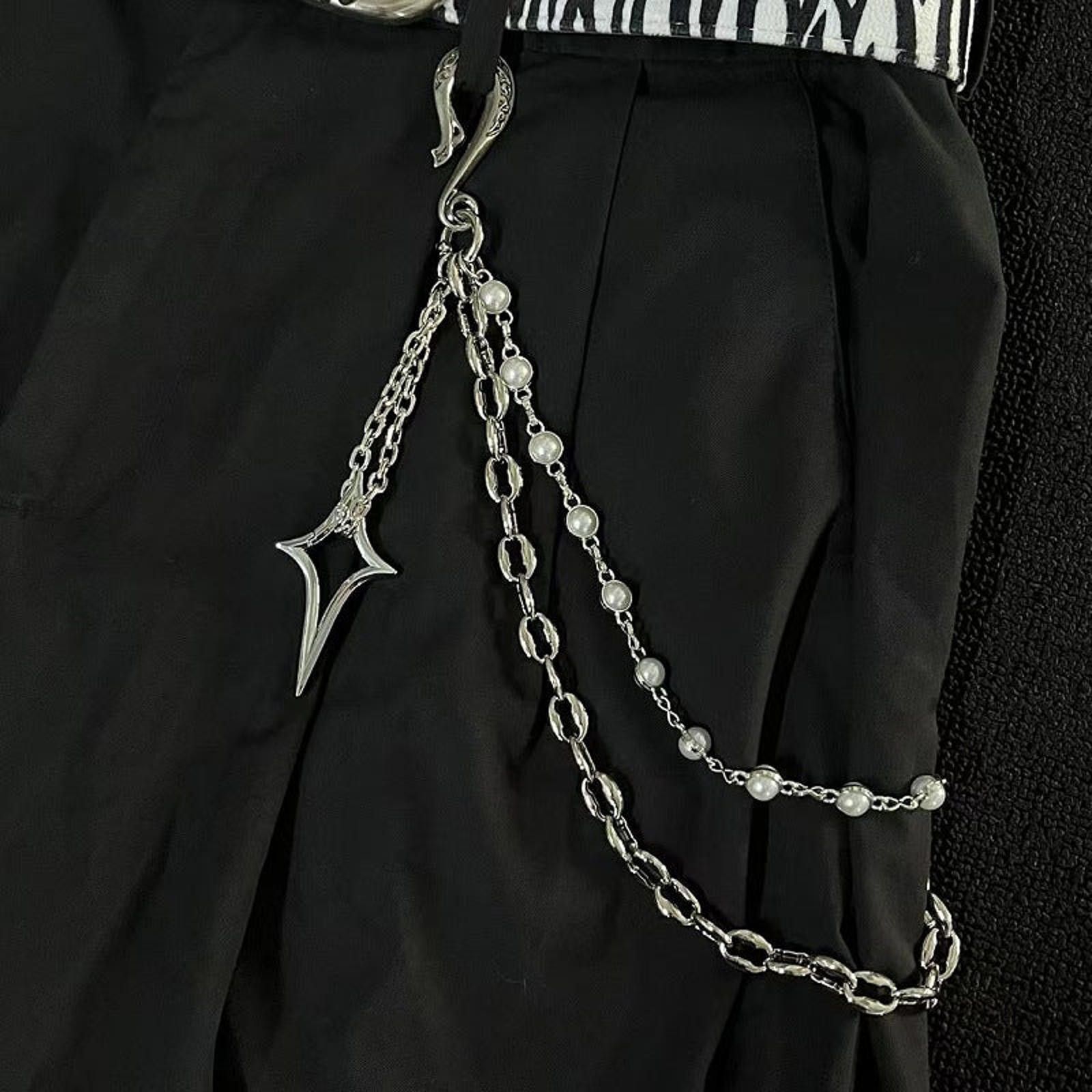 Jewelry Silver Chain Double Wallet Chain Size ONE SIZE - 3 Thumbnail