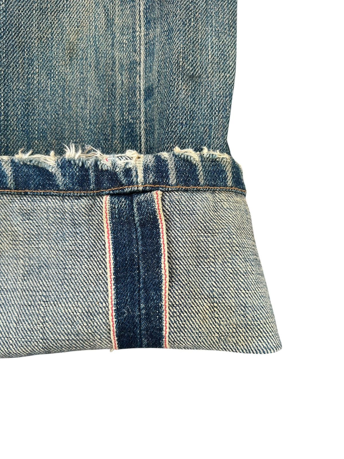 Kapital VINTAGE EDWIN 505X SELVEDGE RUSTY DISTRESSED DENIM JEANS Size US 32 / EU 48 - 3 Thumbnail