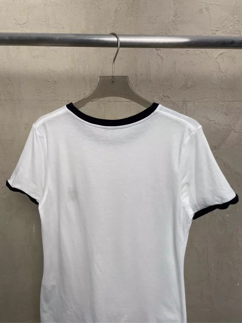 Loewe LOEWE White embroidered small Logo black edged short sleev Size S / US 4 / IT 40 - 4 Thumbnail