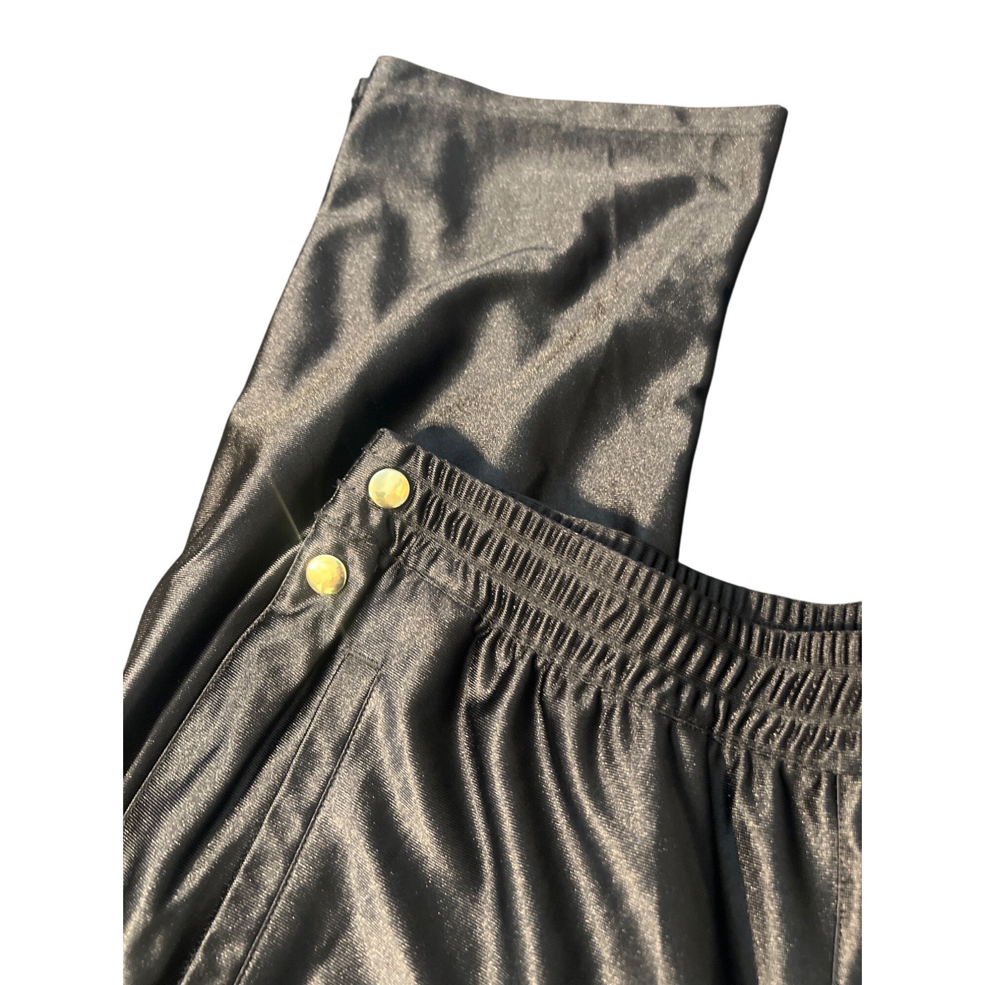 Reebok Reebok Breakaway Gold Snap Pants Black Basketball Track Pull Size US 36 / EU 52 - 3 Thumbnail